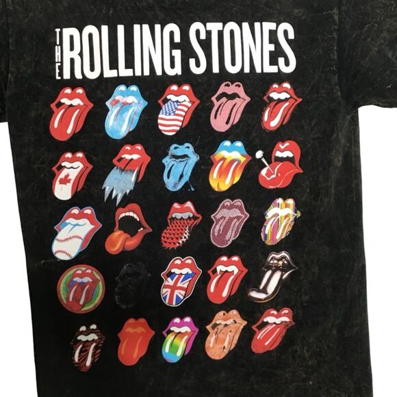 The Rolling Stones Black Multi Tongues Tshirt Size Small - Picture 7 of 8
